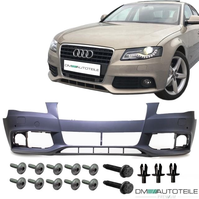 SET Audi A4 B8 Stoßstange vorne 07-11 für PDC & SRA + Schrauben