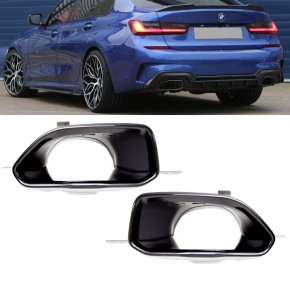 Set Sport Spiegelkappen schwarz glanz passt auf BMW 3er E90 E91 E92 E93 nur  LCI Facelift Modelle