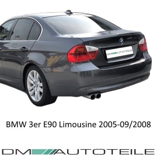 Stoßstange hinten mit PDC glatt lackierfähig passend für BMW E90 ab 2005-09/2008