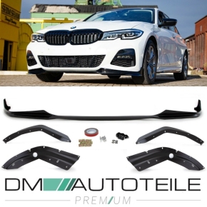 Sport-Performance Frontspoiler Lippe Schwarz glanz passt für BMW 3er G20 G21 M-Paket ab 2019