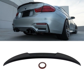 Performance V Look Rear Trunk Roof Spoiler Lip Black...
