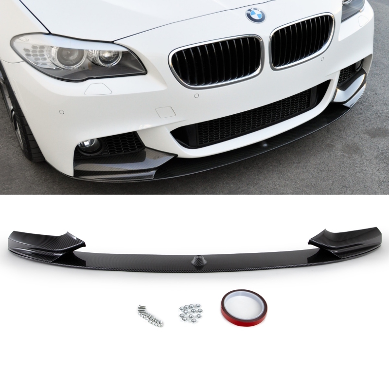 Sport-Performance Frontspoiler 3-teilig Lippe CARBON GLANZ passt für BMW  5er F10 F11 M-Paket