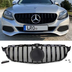 Radiator Grille +Race Black Gloss fits on Mercedes W205...
