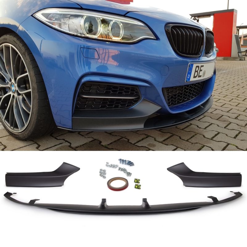 Sport-Performance Frontspoiler Lippe schwarz passend für BMW 2er
