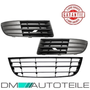 SET für VW Polo 9N3 9N Stoßstange Gitter vorne unten Mitte+Lüftungsgitter 05-09