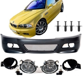 Sport Stoßstange Vorne passt für BMW E46 Vorfacelift + NSW + Nieten nicht M3