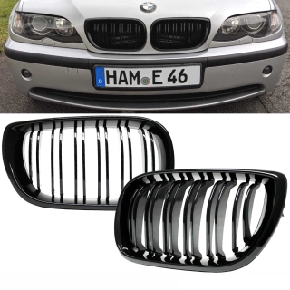 Für BMW E46 LCI LED Seitenblinker Chrom Klarglas M Blinker Limousine Touring 01