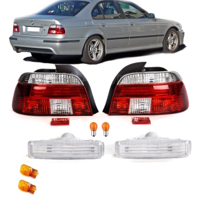 Set BMW E39 Saloon Facelift Kit Rear Lights + Side...