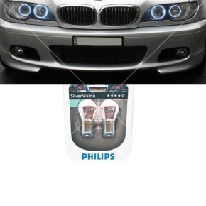 Philips® Silver Vision indicator bulbs 12V 21W off-Set Pins