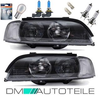 Set BMW E39 headlights 95-00 H7/HB3 Facelift design white...