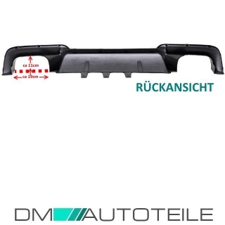 Rear Diffusor Black Bumper fits on BMW F10 F11 M-Sport Duplex Tips Tail Pipes