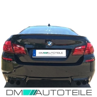 Rear Diffusor Black Bumper fits on BMW F10 F11 M-Sport Duplex Tips Tail Pipes