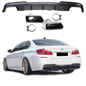 Sport-Performance Rear Diffusor Black +Tail Pipes fits...