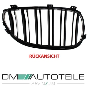 SET Kühlergrill Schwarz Hochglanz Doppelsteg passend für BMW 5er E60 E61 + M M5