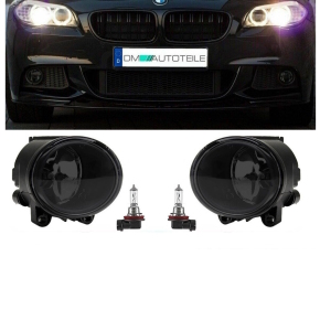 Set of Fog Lights smoked Black + H11 fits BMW M-Sport F10...