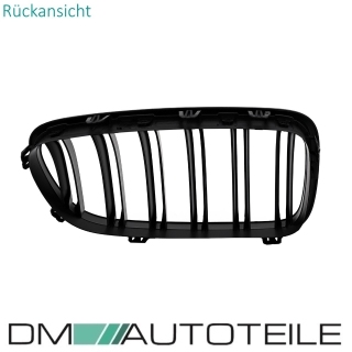 2x Kühlergrill Grill Schwarz MATT Doppelsteg passend für BMW F10 F11 auch M M5