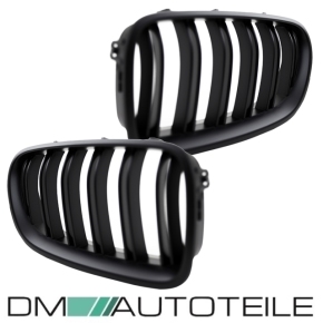 2x Kidney Front Grille Dual Slat BLACK MATT fits on BMW...