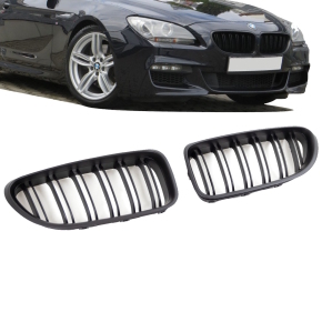 BizTech ® Clip In Kühlergrill Einsätze kompatibel mit BMW Serie 6 F06 F12  F13 G32 Motorhaube Nierenstreifen (G32 6GT 2021-up 8-Balken)