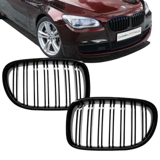 Doppelsteg Kühlergrill Schwarz GLANZ Performance passt...