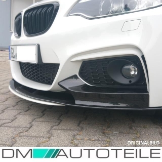 Sport-Performance Frontspoiler Spoiler Schwarz Matt passt für BMW 2er F22 F23 M-Paket Stoßstange