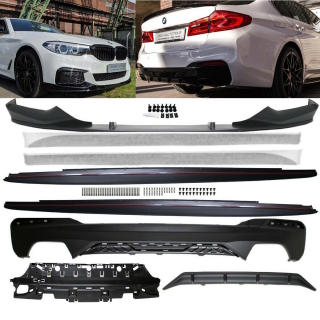 Sport-Sport-Performance Spoiler +Diffusor + Skirts Decals fits on BMW G30 G31 M-Sport