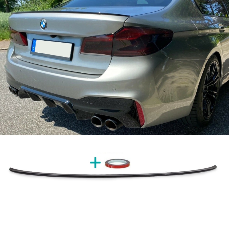 Sport-Sport-Performance Rear Trunk Lip Roof Spoiler Black Gloss + 3M fits  on BMW G30 M