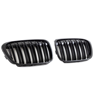 Doppelsteg Kühlergrill Schwarz GLANZ Performance passt...