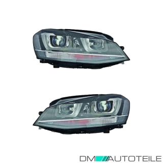 Xenon Scheinwerfer D3S Depo SET passt für VW Golf VII (BE2/BV5) ab 2012-2017