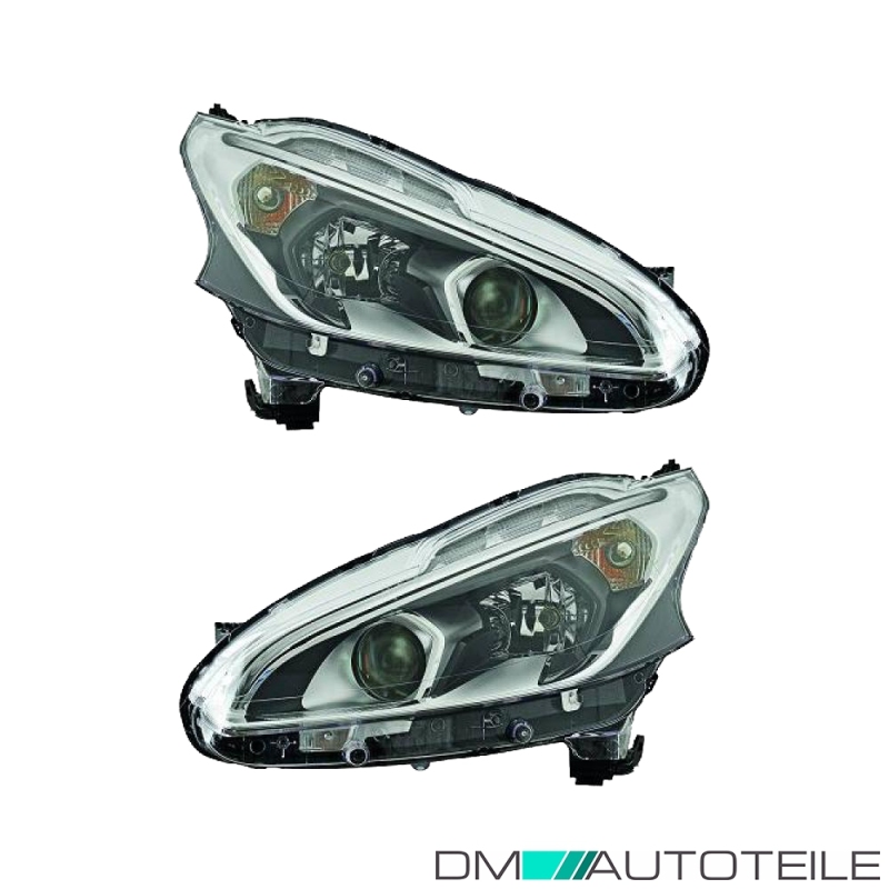 Scheinwerfer LED Tagfahrlicht Optik für Peugeot 208 Bj. 12-15
