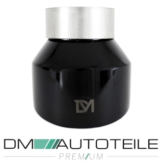 DM Exklusive Design Set Edelstahl hochglanz schwarz Auspuffblende Ø 114mm+ Verbinder passt für Hyundai I30 N+ABE