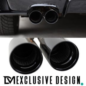Sport-Performance Exhaust tail pipes black gloss fits on...