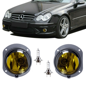 Set Fog Lights Yellow + H7 bulbs fits on Mercedes AMG...