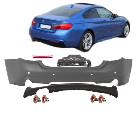 Sport Rear Bumper PDC+Diffusor fits on BMW 4-Series F32...