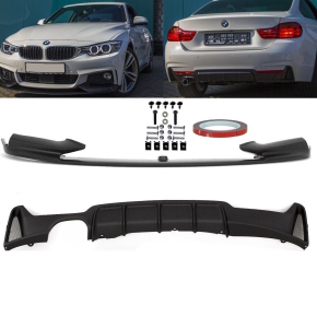 Sport-PERFORMANCE Front Spoiler Black+ Diffusor fits on...