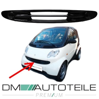 Smart Fortwo Coupe Cabrio 450 Kühlergrill Gitter ABS Schwarz Lackiert  Bj. 03-07