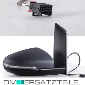 VW Touran right wing mirror 10-15 with indicator electr....