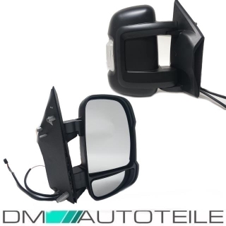 Fiat Ducato wing mirror right 06-14 + Jumper & Boxer blind spot, short arm  electrical adjustment