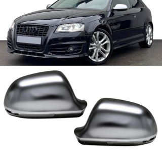 Außenspiegel Gehäuse SET Alu Matt Chrom passt für Audi A3...