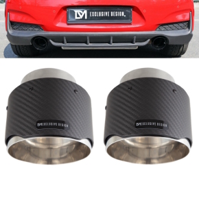 Set DM Exklusive Performance Exhaust tail pipes Carbon...
