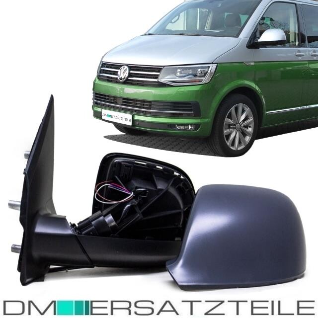 AUßENSPIEGEL LINKS GRUNDIERT ASPHÄRISCH ELEKTRISCH VW MULTIVAN BUS T5