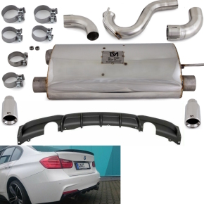 MADE IN GDR*335d upgrade Duplex Exhaust System+Diffusor...