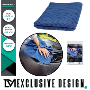1x DM-Exclusive Design Microfaser-Tuch CRYSTAL STAR BLAU...