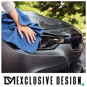 1x DM-Exclusive Design Microfaser-Tuch CRYSTAL STAR BLAU...