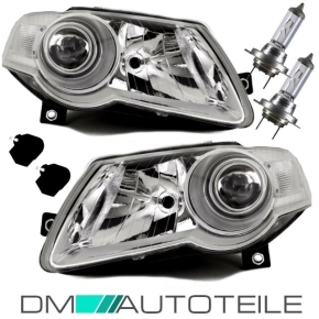 2x Scheinwerfer RECHTS LINKS +Birnen+Motor f&uuml;r VW...