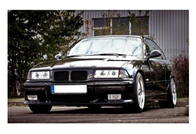 SET STOSSSTANGE VORNE LACKIERT +Lippe passt für BMW E36 auch M3 M+ NSW  Smoke ABE* EUR 489,20 - PicClick FR