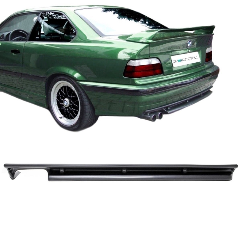 GT EVO DESIGN LOWER REAR BUMPER SPLITTER DIFFUSOR SPORT BLACK FITS ON BMW  E36