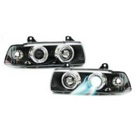 Angel Eyes headlights Set fits on BMW E36 90-99 black...