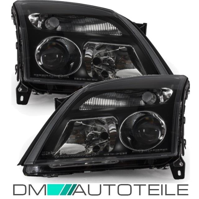 Vauxhall Signum Sport 2003-2005 Black Front Headlight Headlamp Pair Left & Right Vauxhall Signum Sport 2003-2005 Black Front Headlight Headlamp Pair Left & Right