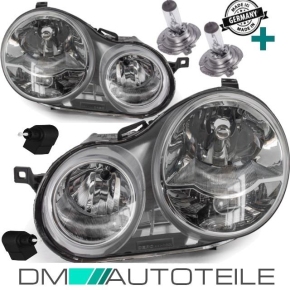 Set VW POLO 9N headlights left & right clear glass...