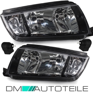 Set Skoda Fabia 6Y headlights left + right Chrome black...